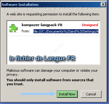  Cliquez sur ''Install Now'' 