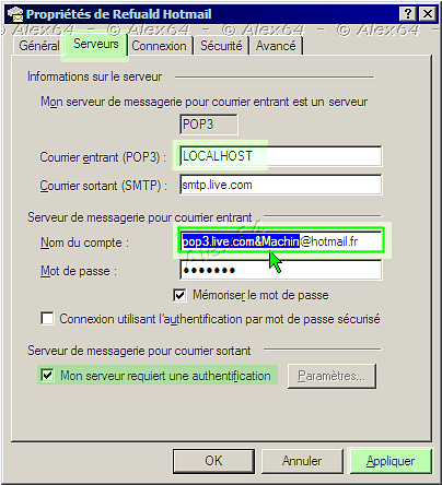  Onglet SERVEURS 